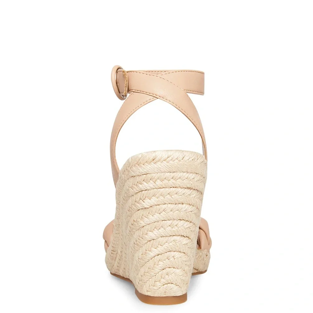 Steve Madden Tan Wedge Espadrille Sandals
